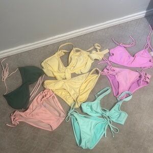 Target Pink and Yellow Bikini Set Swimwear